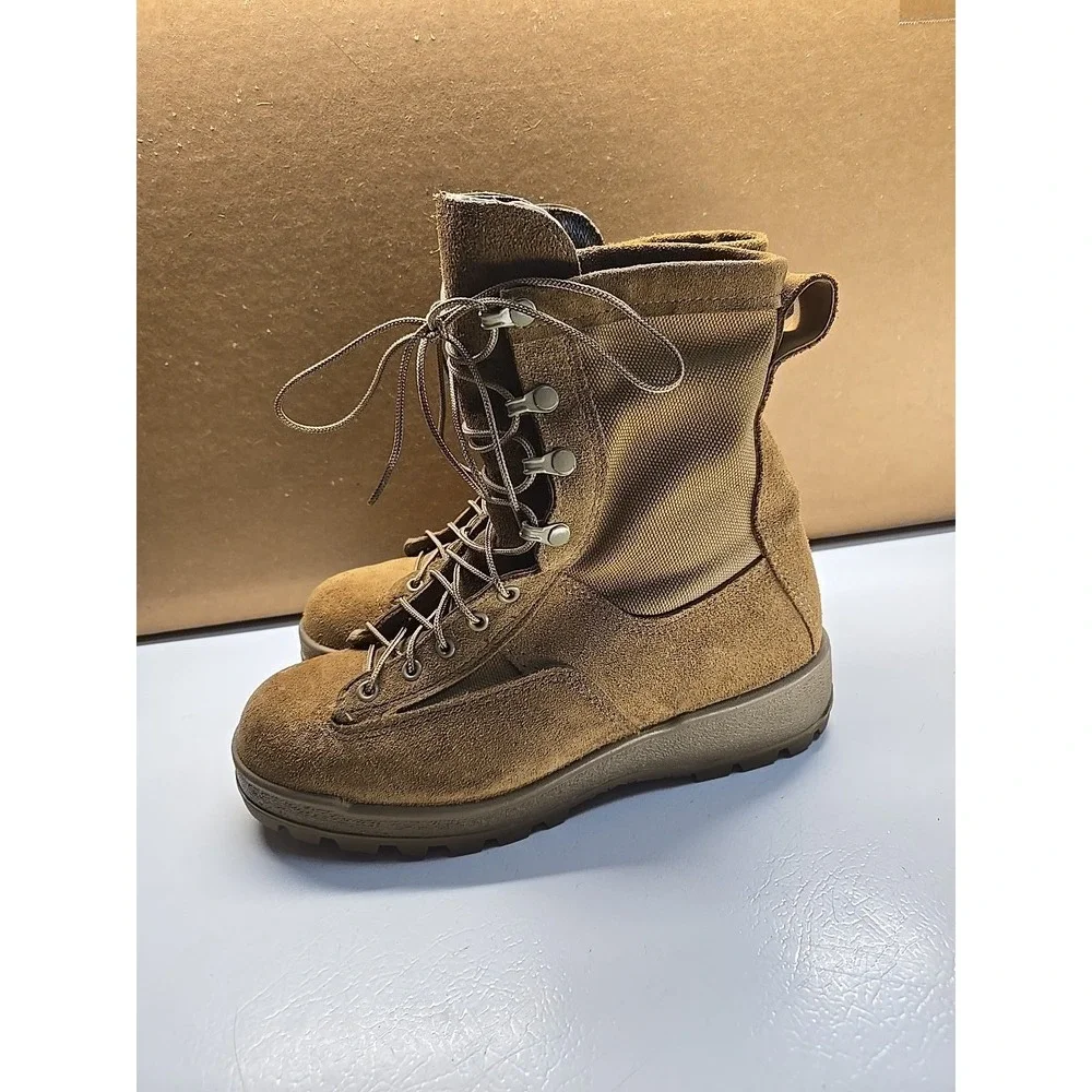 McRae Combat Boots Mens 8.5R Temperate Cold Weather Military Coyote Vibram Suede